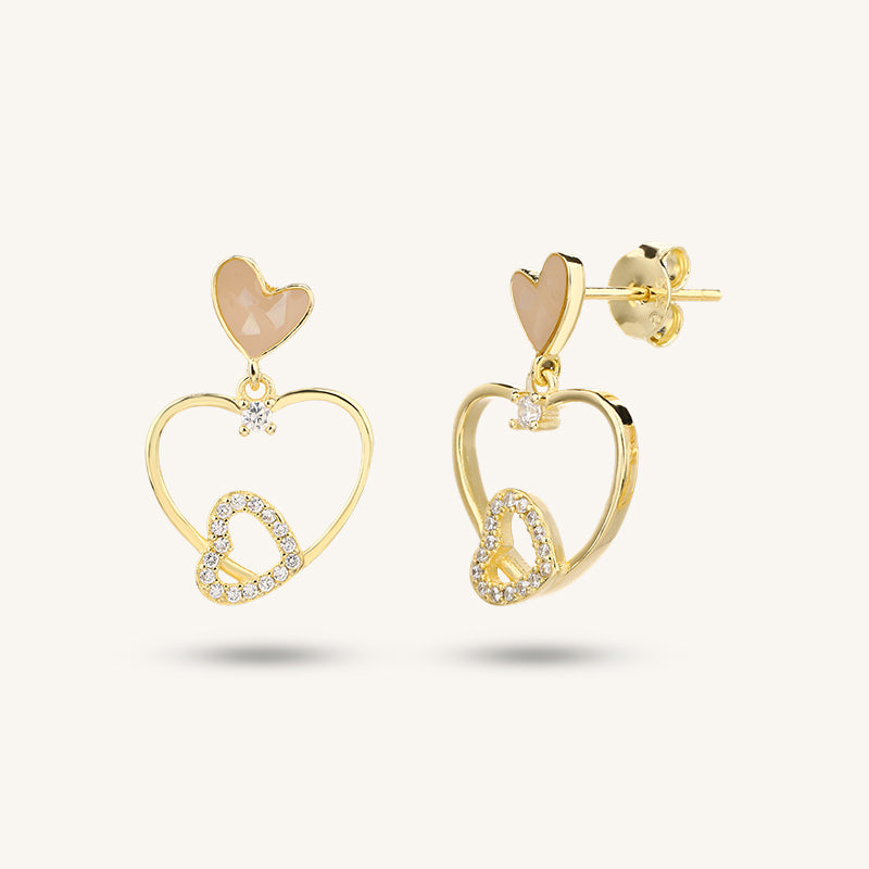 Romantic Heart Sterling Silver Earrings