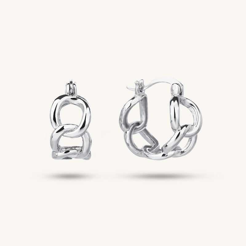 Chain Link Hoop Earrings