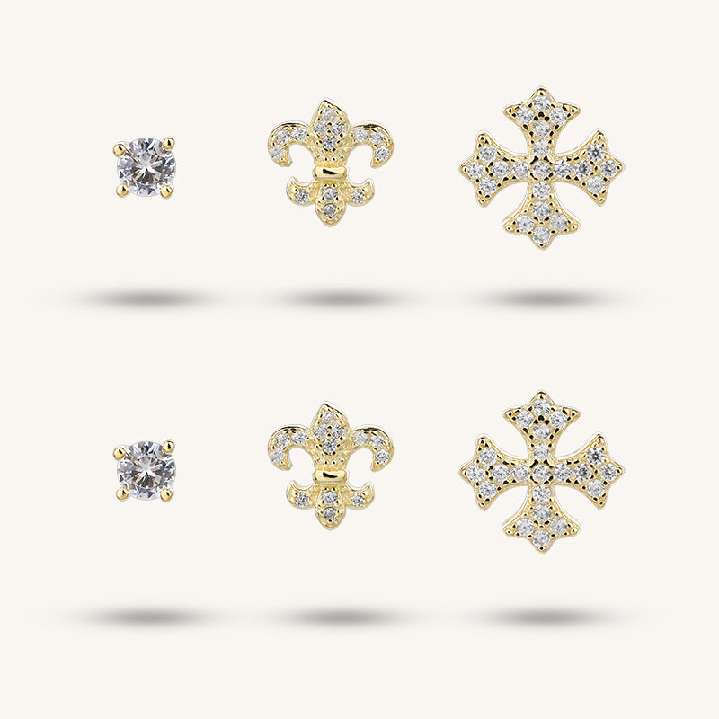 Multi-Charm Ear Stud Set