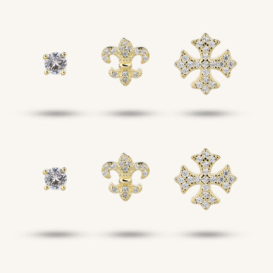 Multi-Charm Ear Stud Set