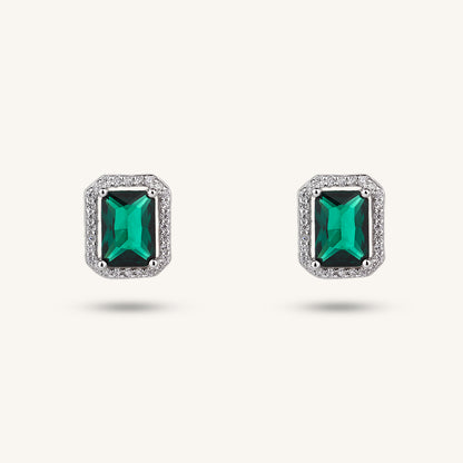 Emerald Green Stud Earrings - 3PC Stackable Earrings | Shukluxe Jewelry