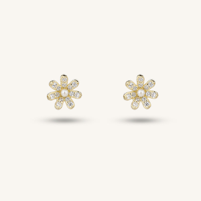 Golden Bloom Earring Set