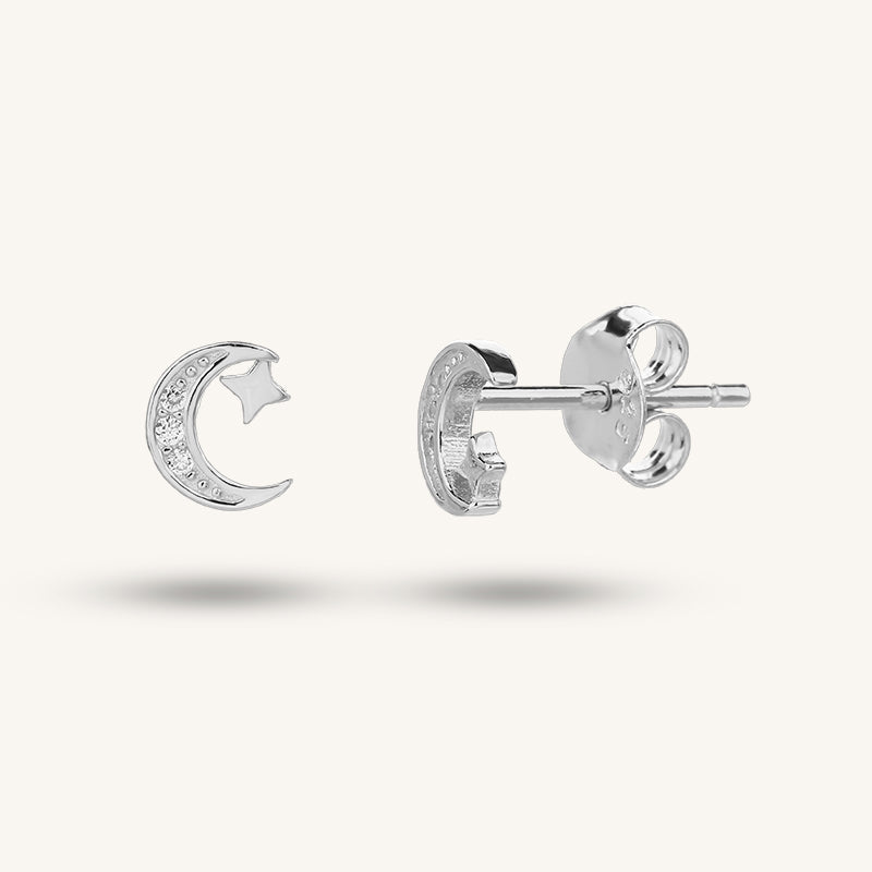Moon and Star Earrings – Dainty Celestial Jewelry | Shukluxe