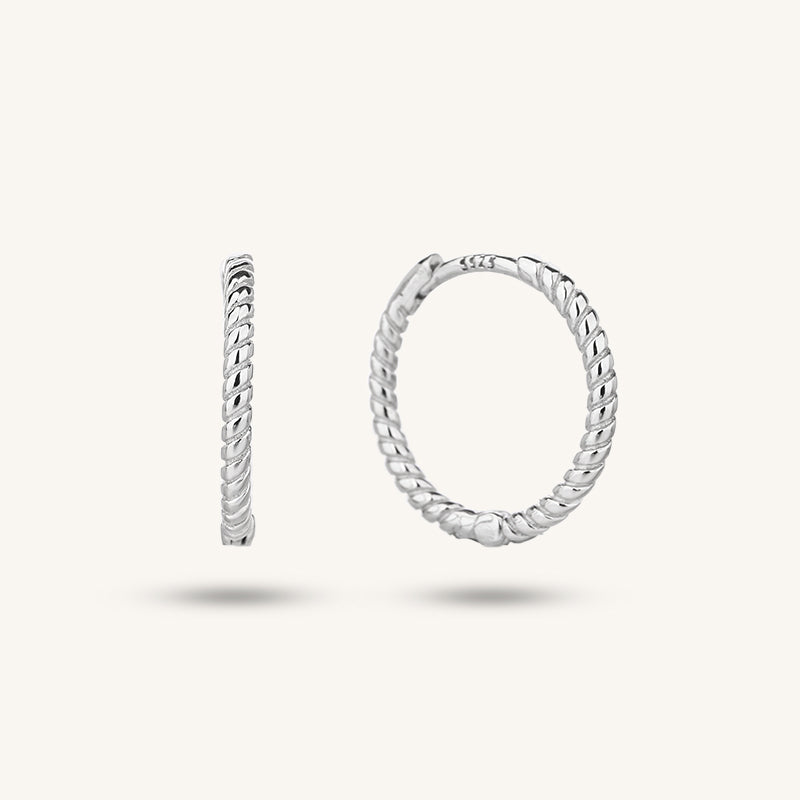 Elegant Twist Hoop Earrings