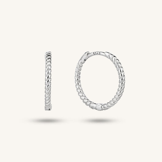 Elegant Twist Hoop Earrings – Minimalist Jewelry | Shukluxe Jewerly