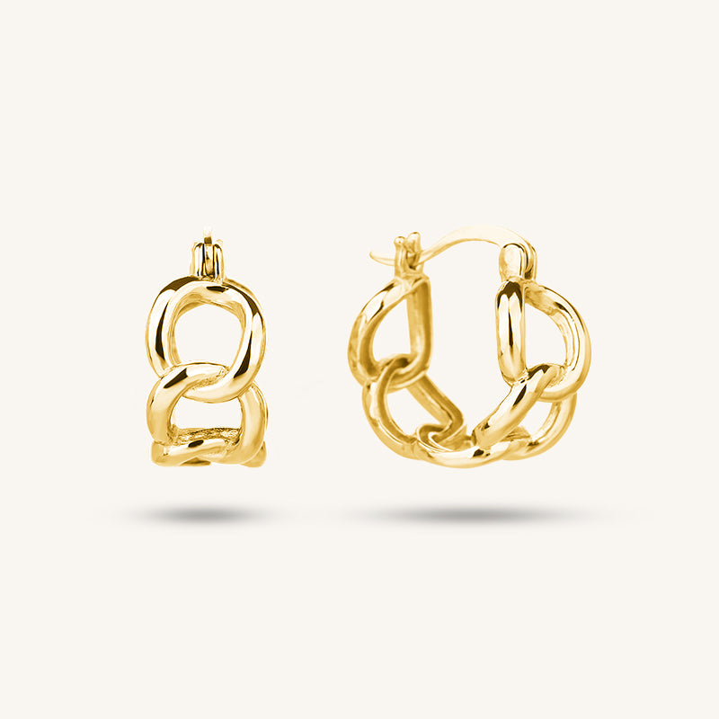 Chain Link Hoop Earrings