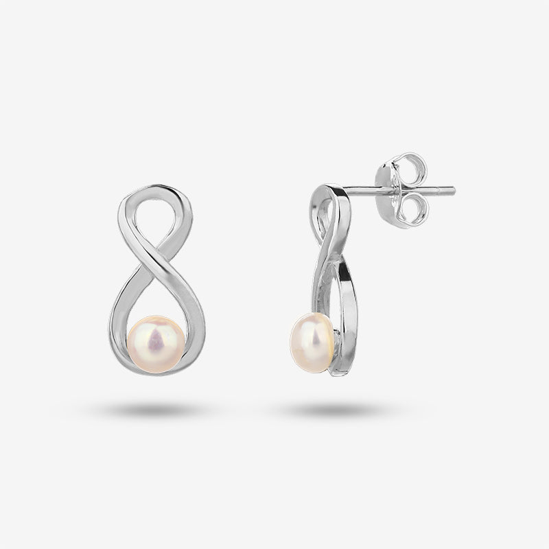 Infinity Pearl Earrings