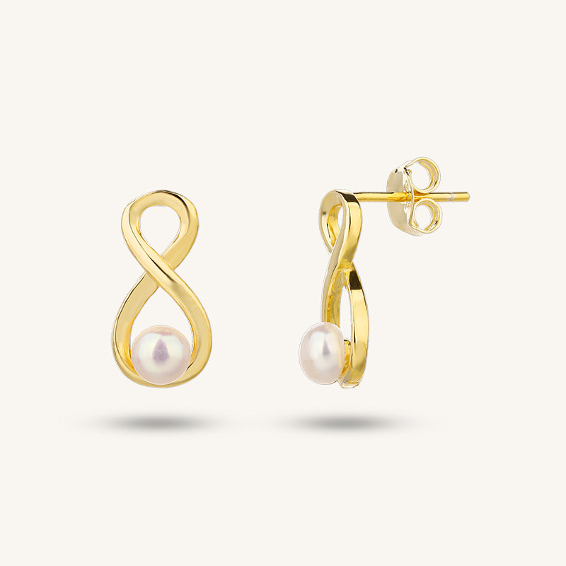 Infinity Pearl Earrings