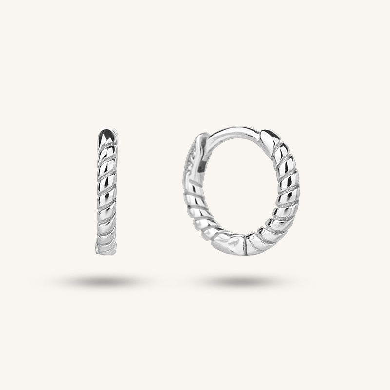 Mini Twist Hoop Earrings