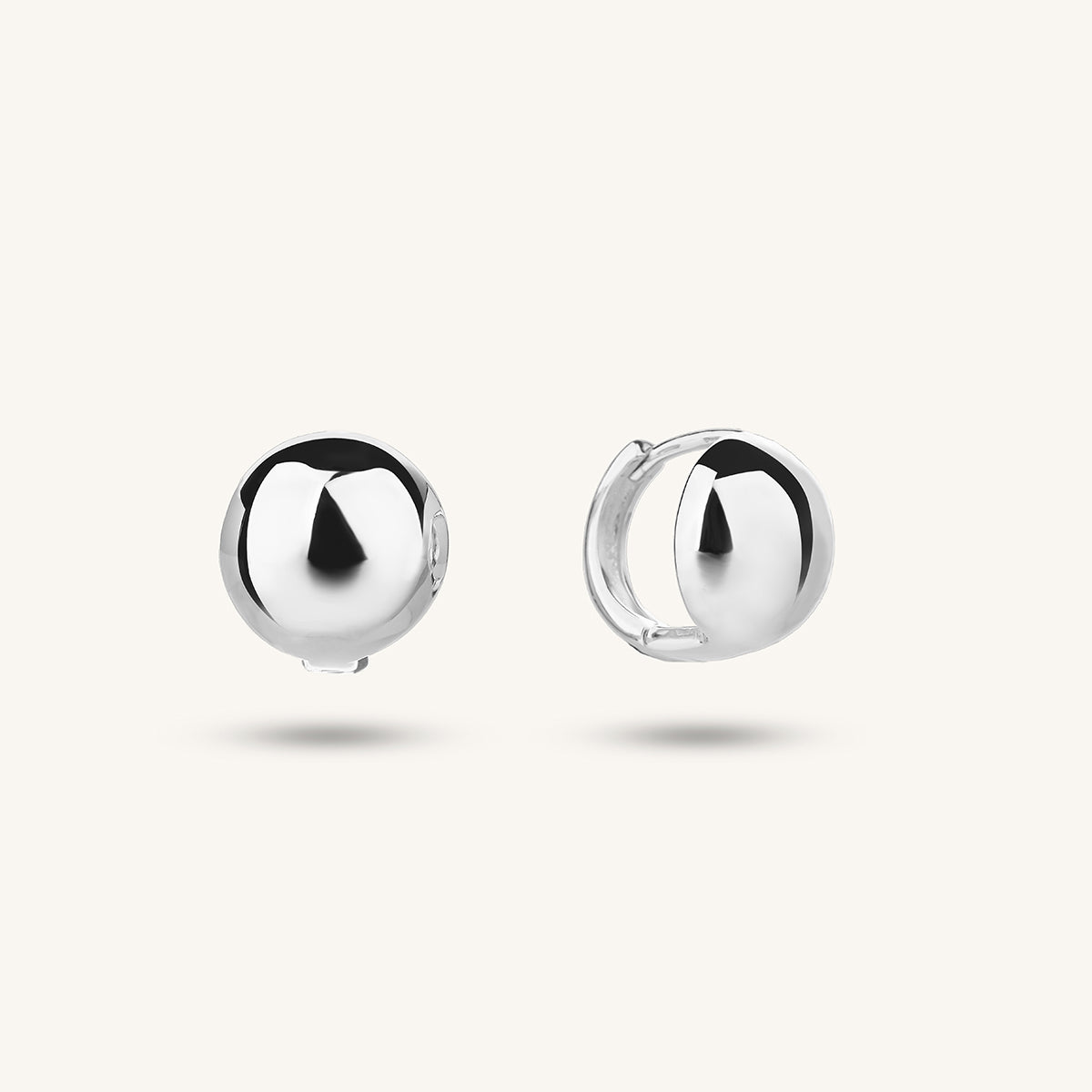 Golden Bean Hoop Earrings