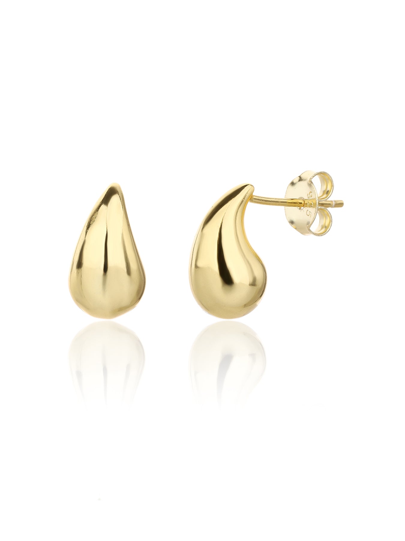 Teardrop Stud Earrings · Sterling Silver