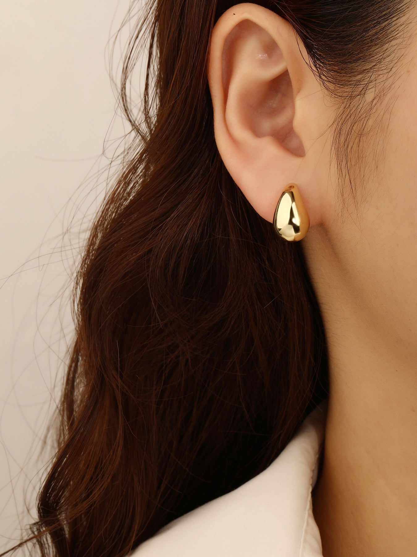 Teardrop Stud Earrings · Sterling Silver