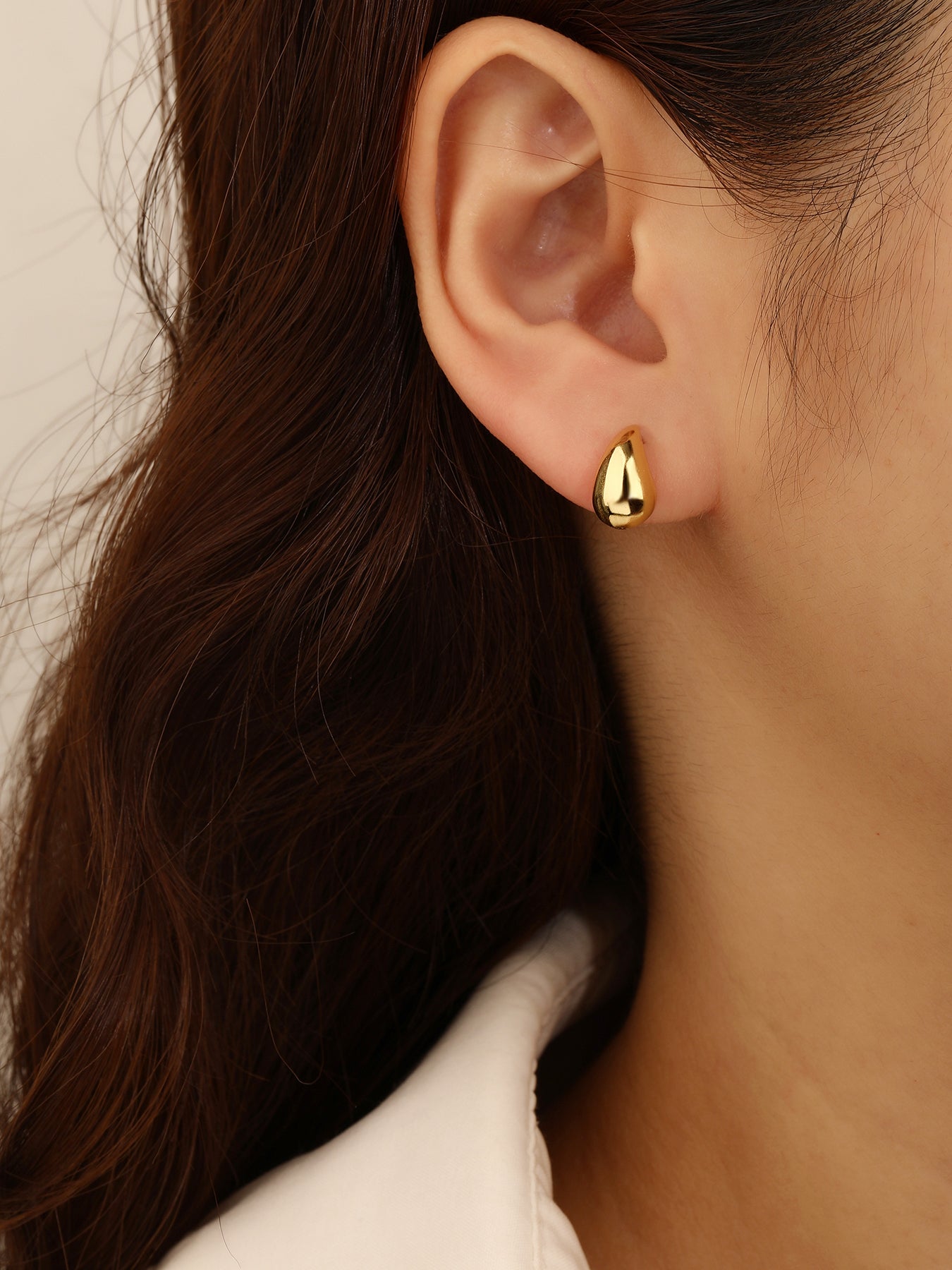 Teardrop Stud Earrings · Sterling Silver