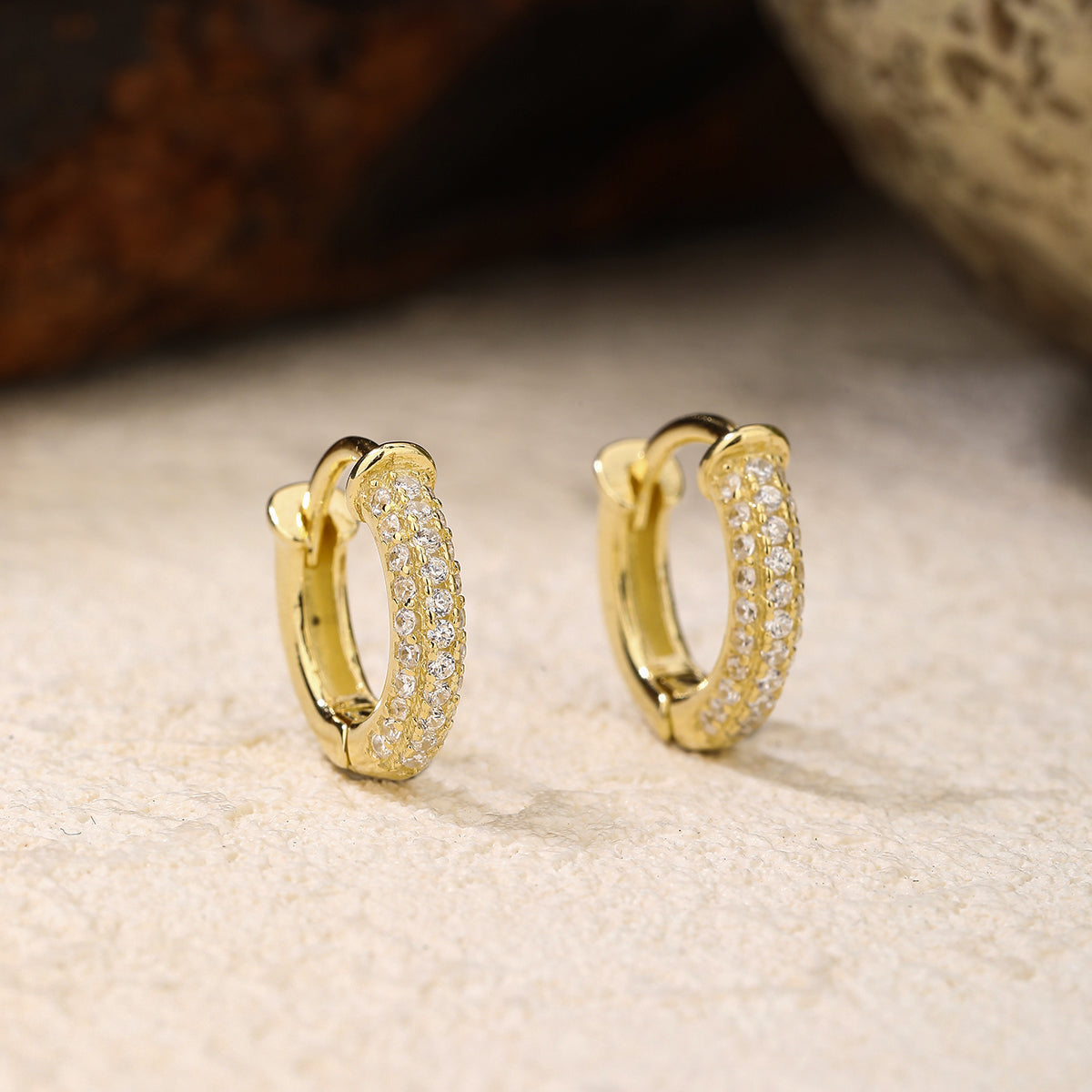 Twinkling Hoop Earrings – Chic Lightweight Hoops | Shukluxe Jewerly