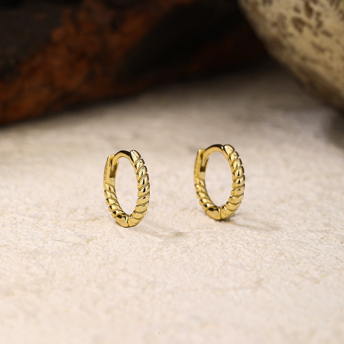 Mini Twist Hoop Earrings