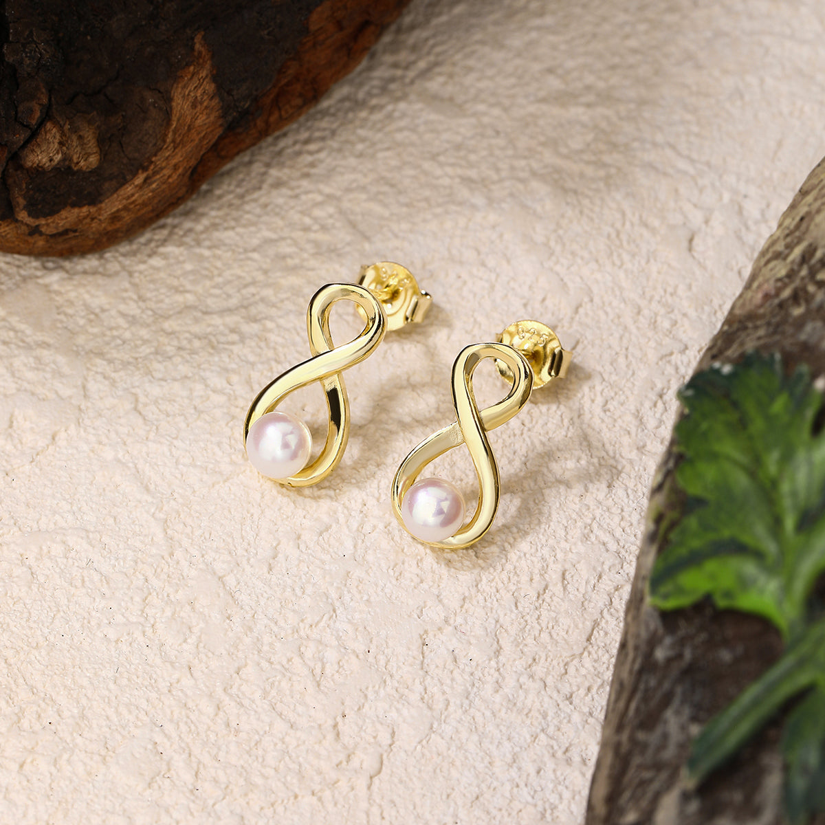 Infinity Pearl Earrings