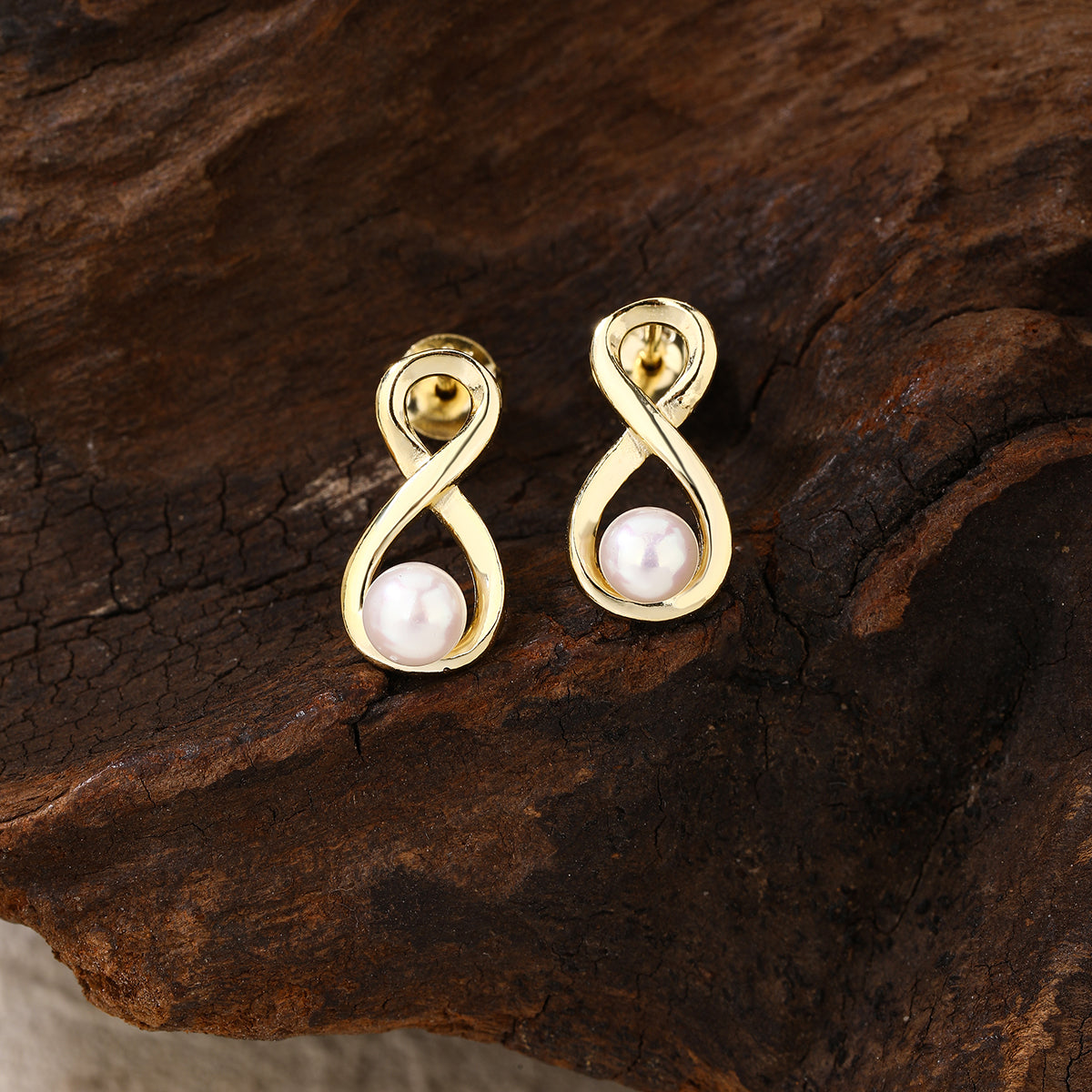 Infinity Pearl Earrings