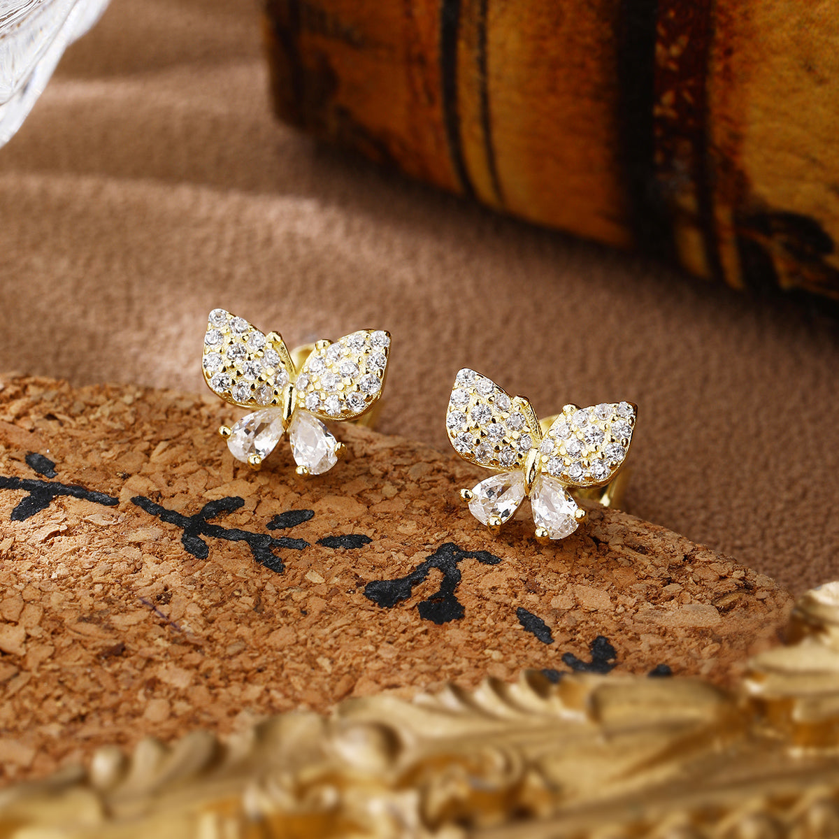 Luna Butterfly Stud Earrings