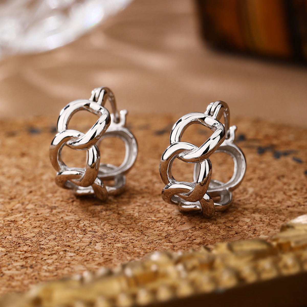 Chain Link Hoop Earrings