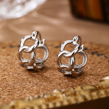 Chain Link Hoop Earrings
