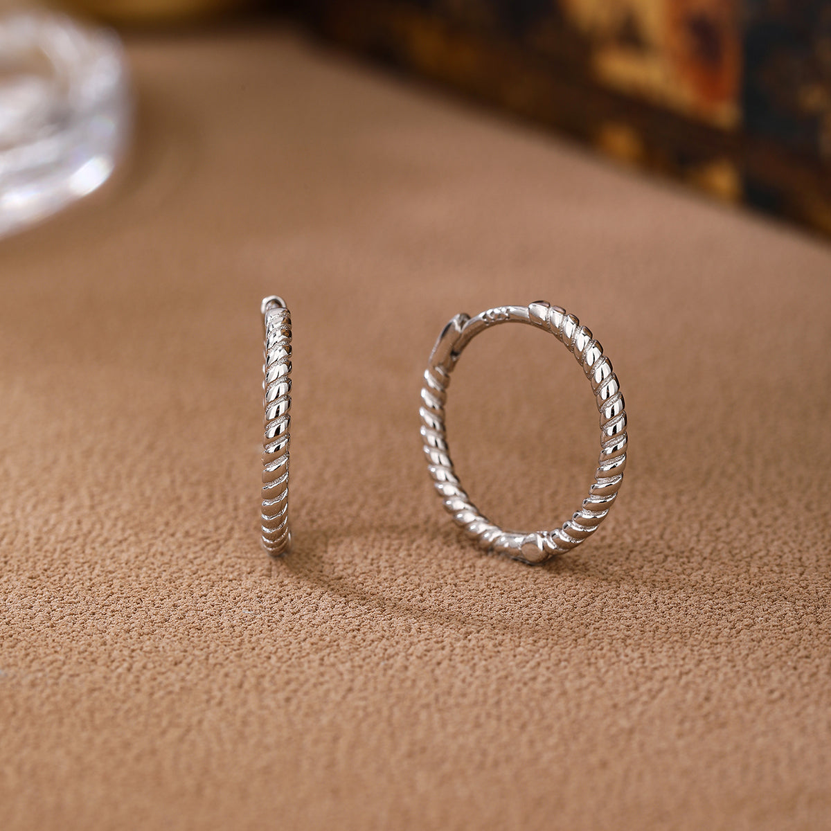 Elegant Twist Hoop Earrings – Minimalist Jewelry | Shukluxe Jewerly