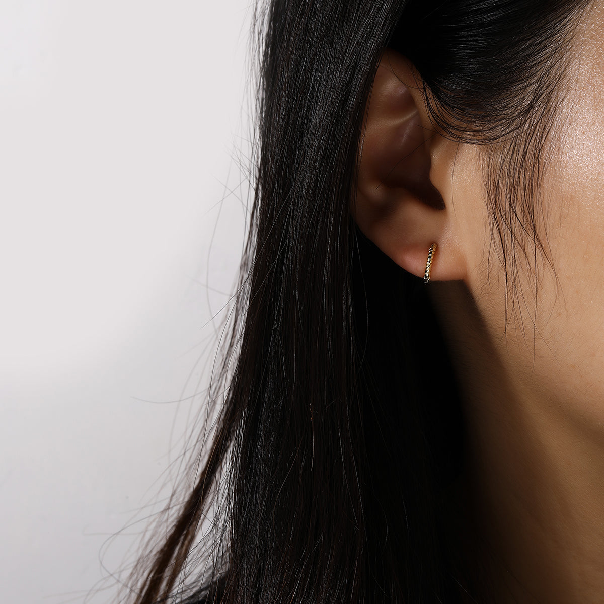 Mini Twist Hoop Earrings