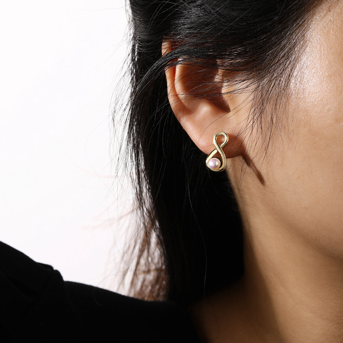 Infinity Pearl Earrings