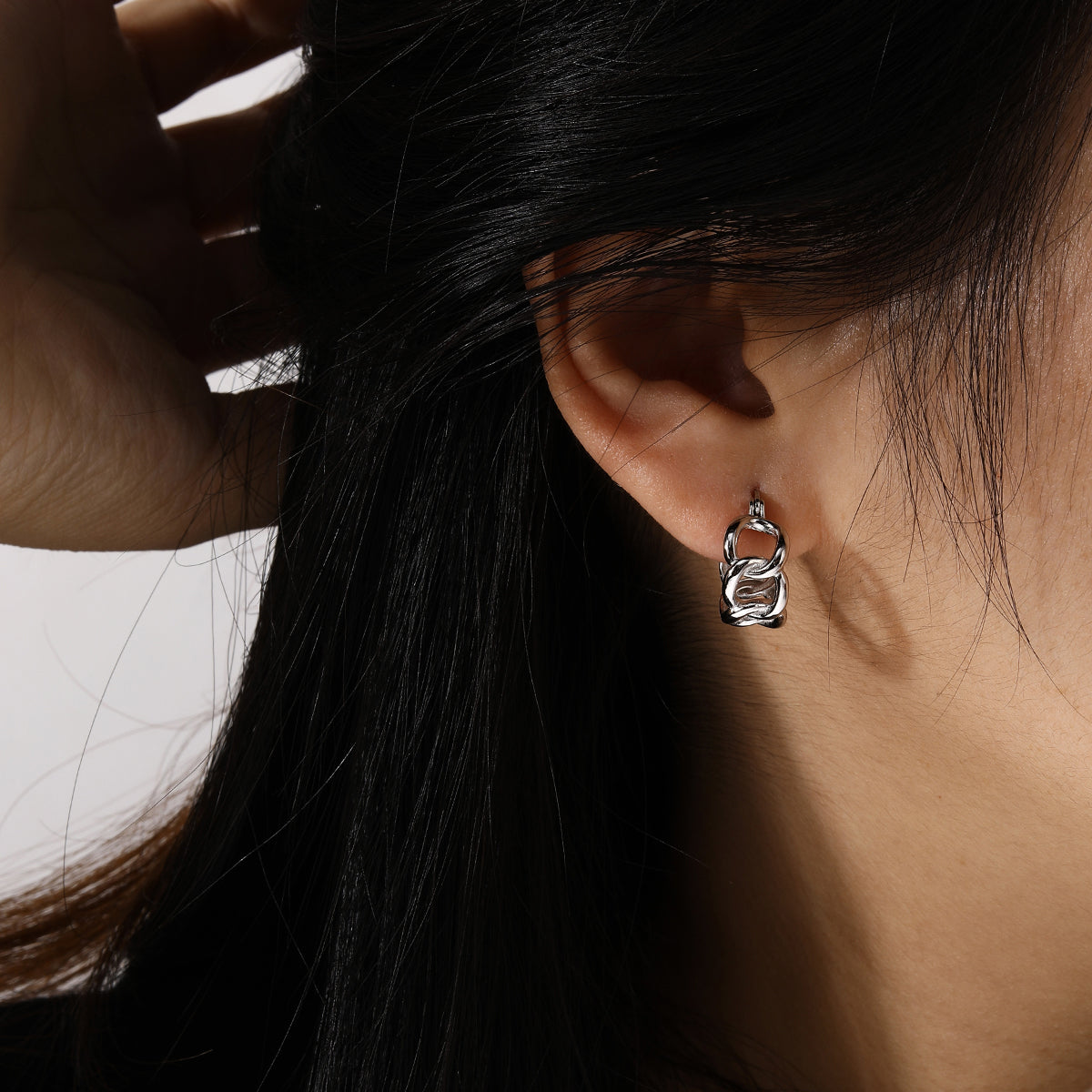 Chain Link Hoop Earrings