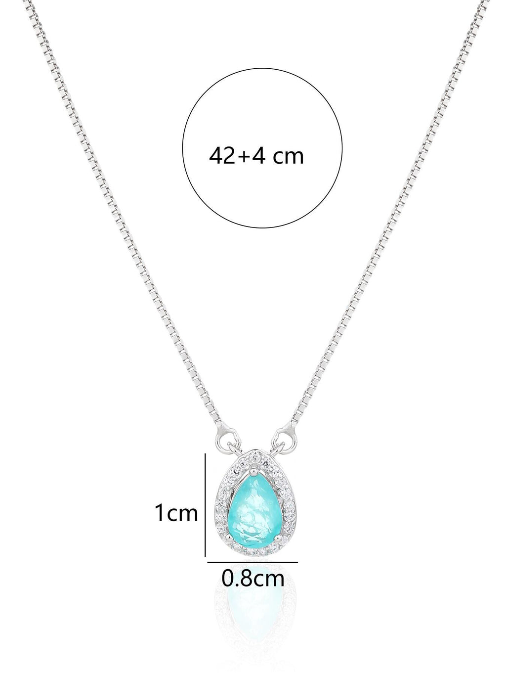 Blue Halo Teardrop Necklace