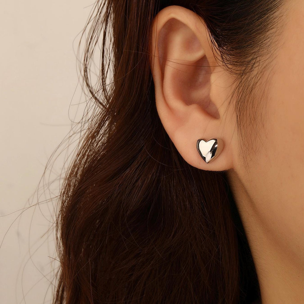 Tiny Heart Stud Earrings