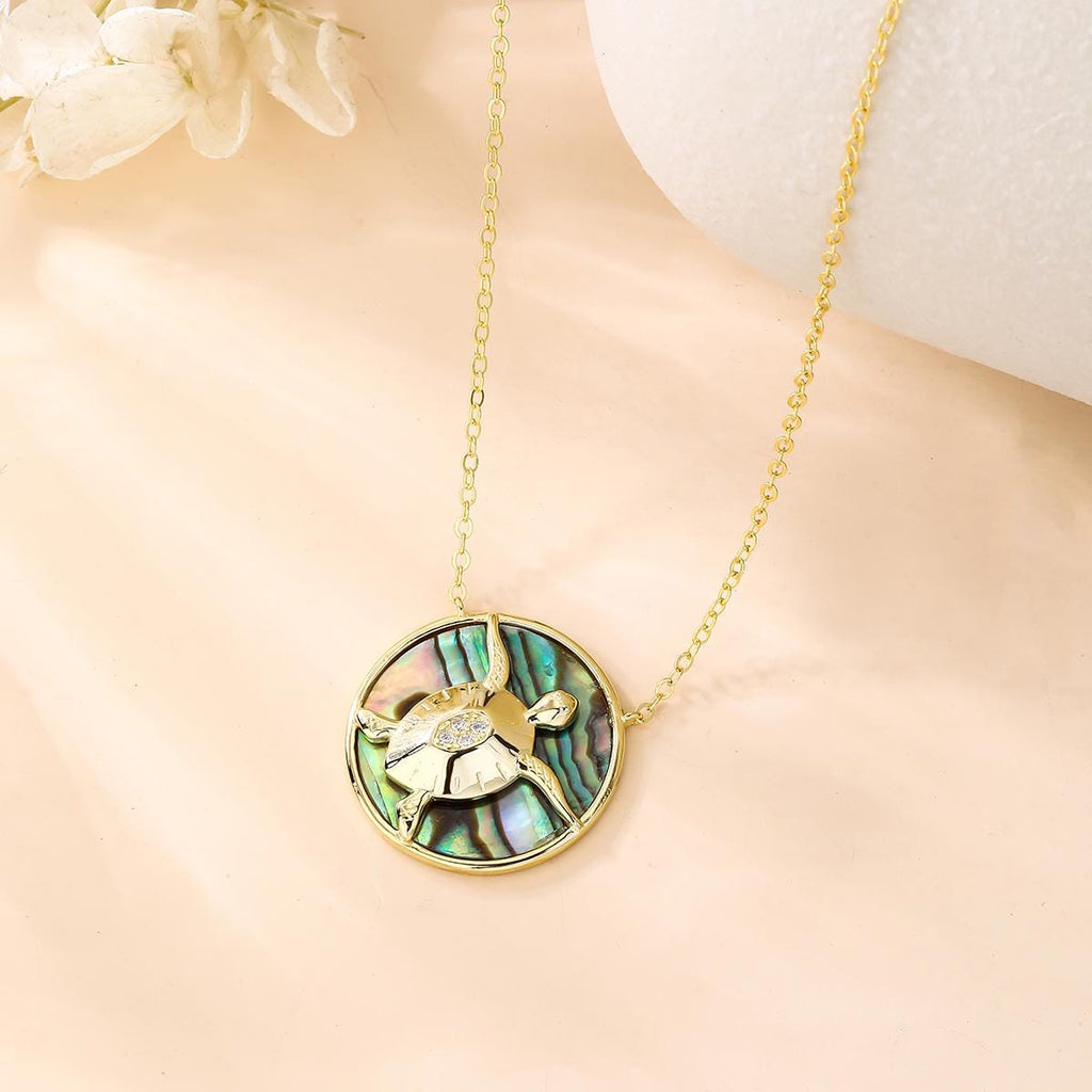 Sea Turtle Abalone Necklace