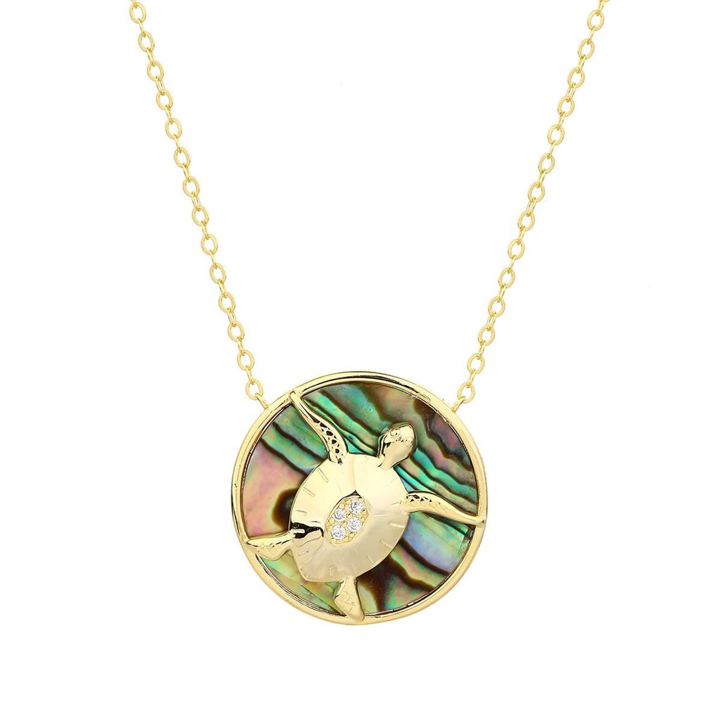 Sea Turtle Abalone Necklace