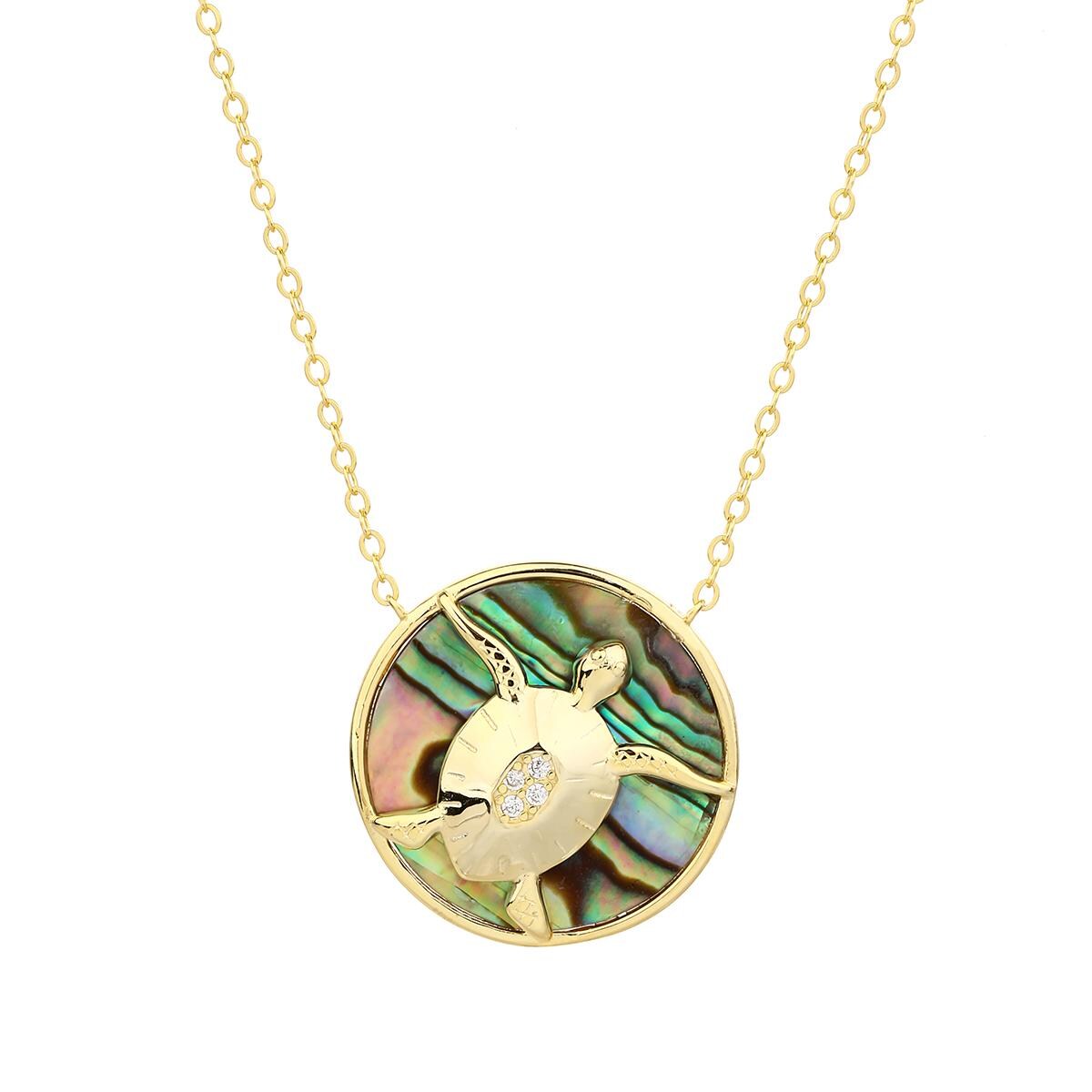 Sea Turtle Abalone Necklace