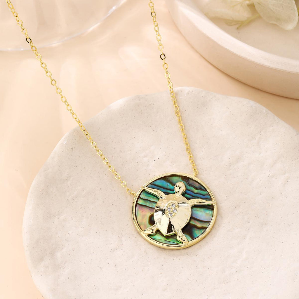 Sea Turtle Abalone Necklace