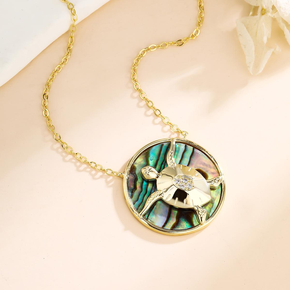 Sea Turtle Abalone Necklace
