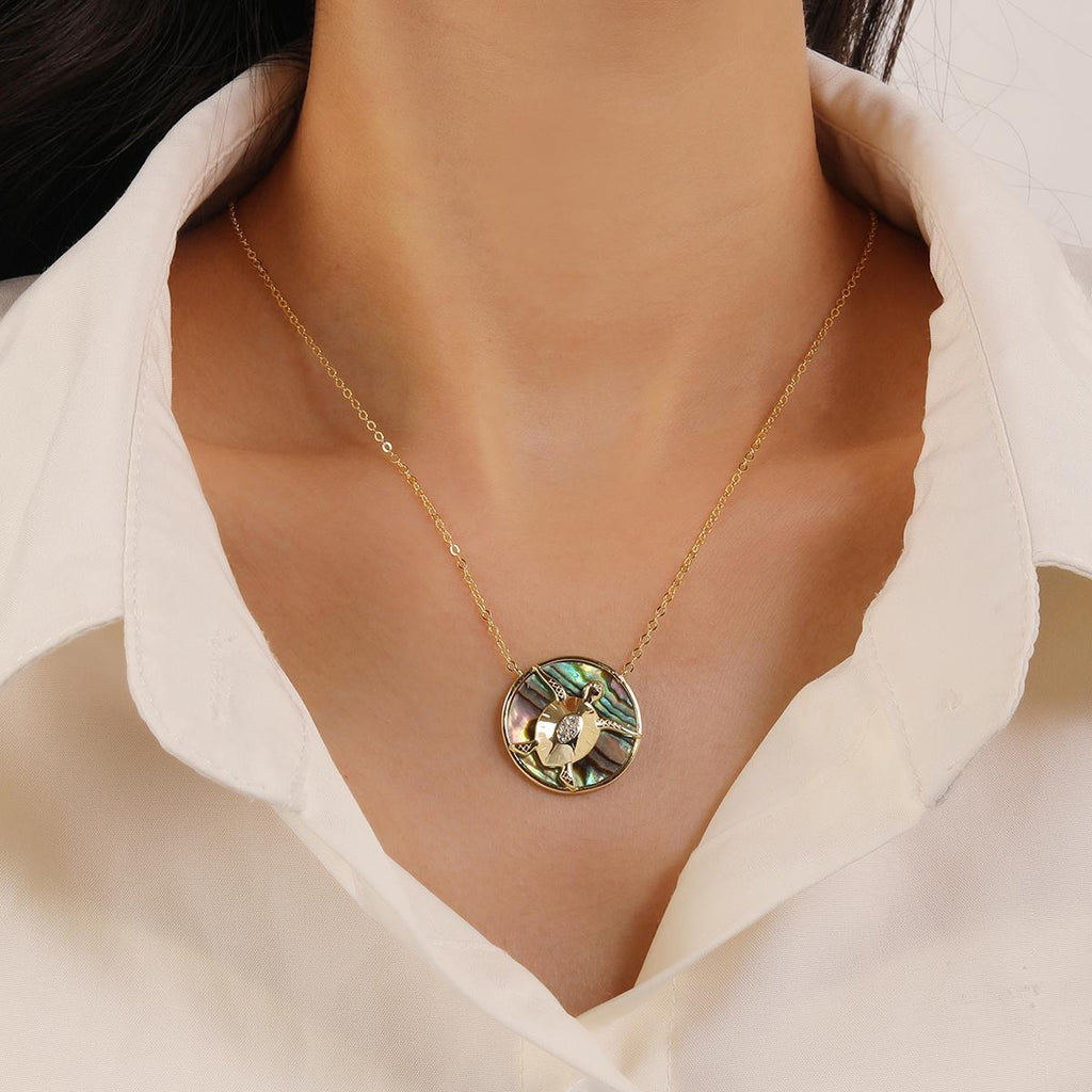 Sea Turtle Abalone Necklace