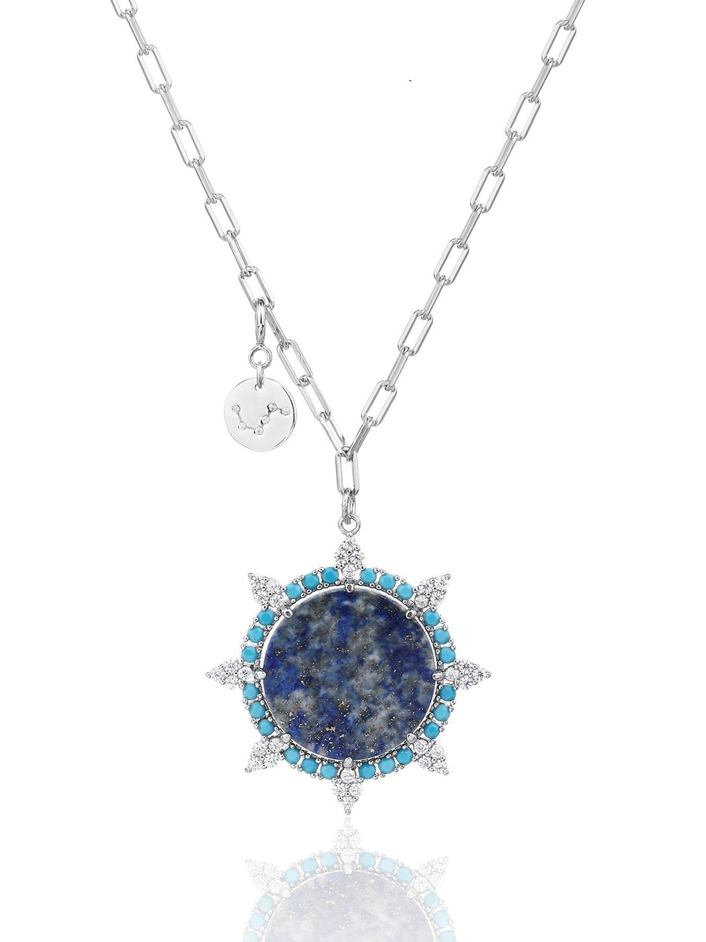 Sun Compass Lapis Necklace