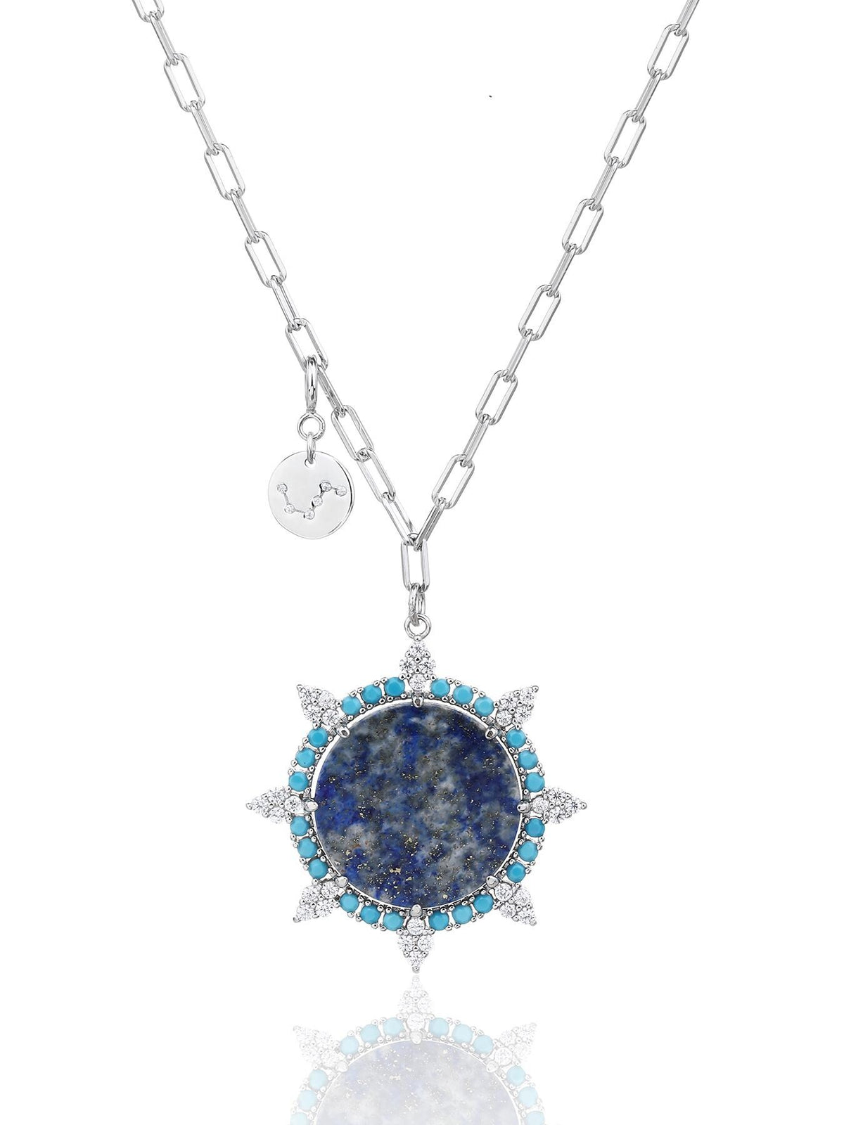 Sun Compass Lapis Necklace