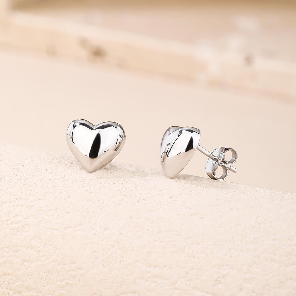 Tiny Heart Stud Earrings