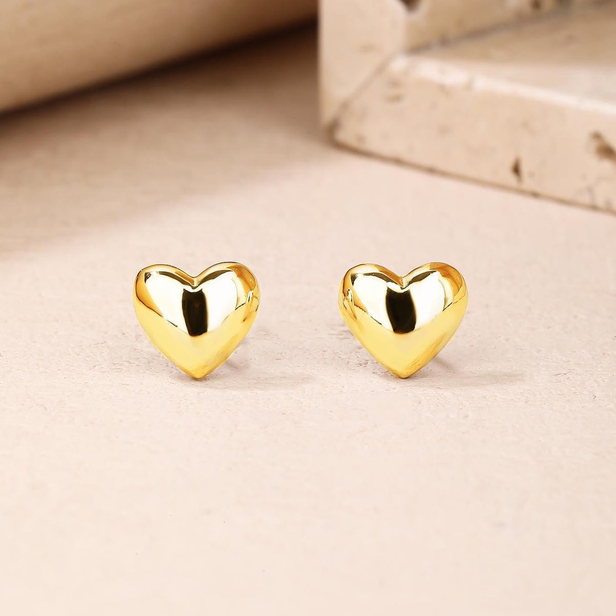 Tiny Heart Stud Earrings