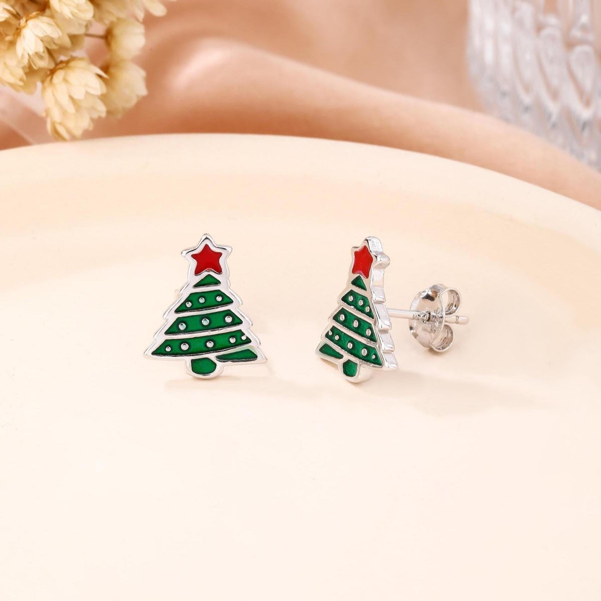 Christmas Tree Stud Earrings