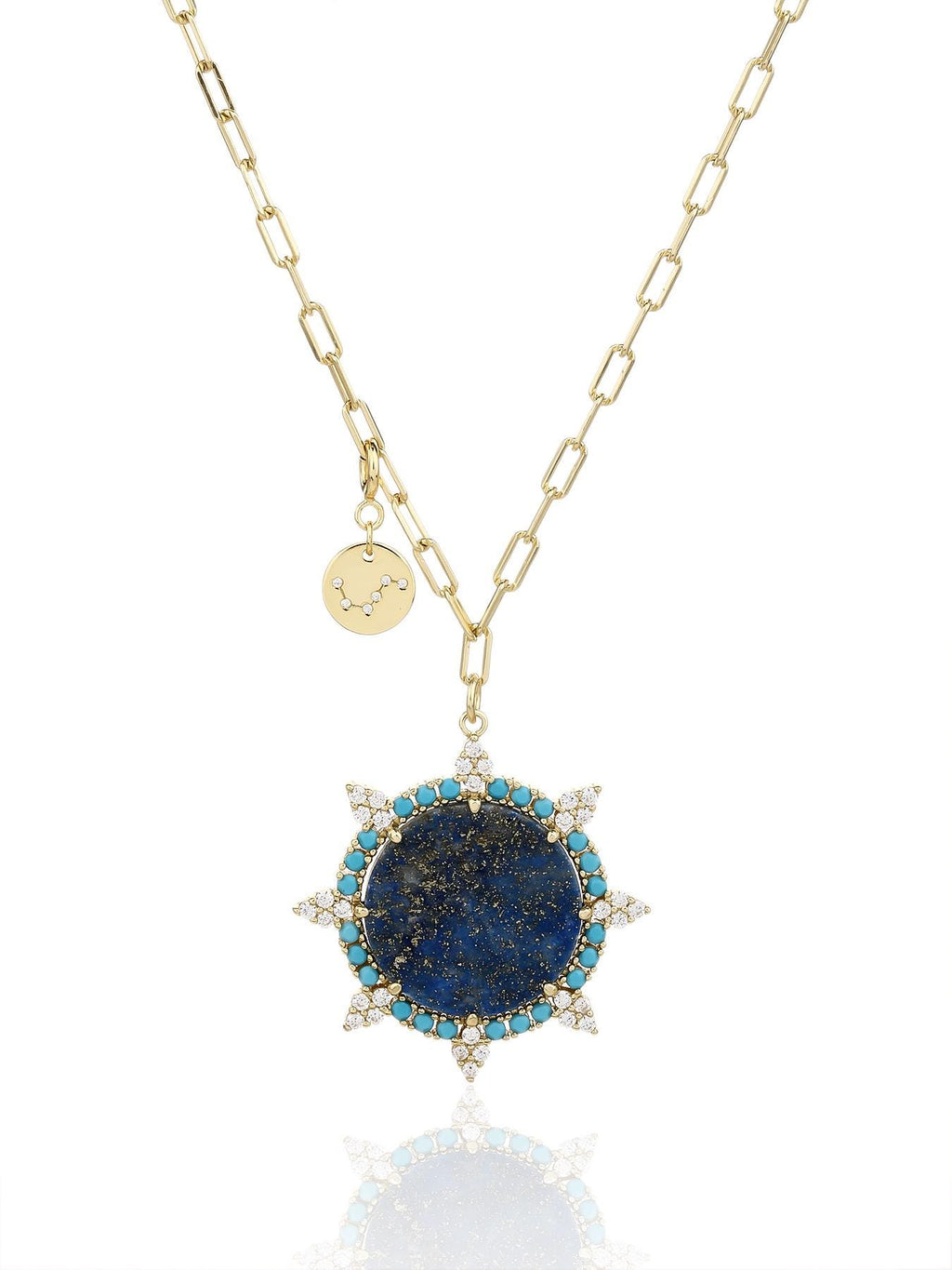 Sun Compass Lapis Necklace