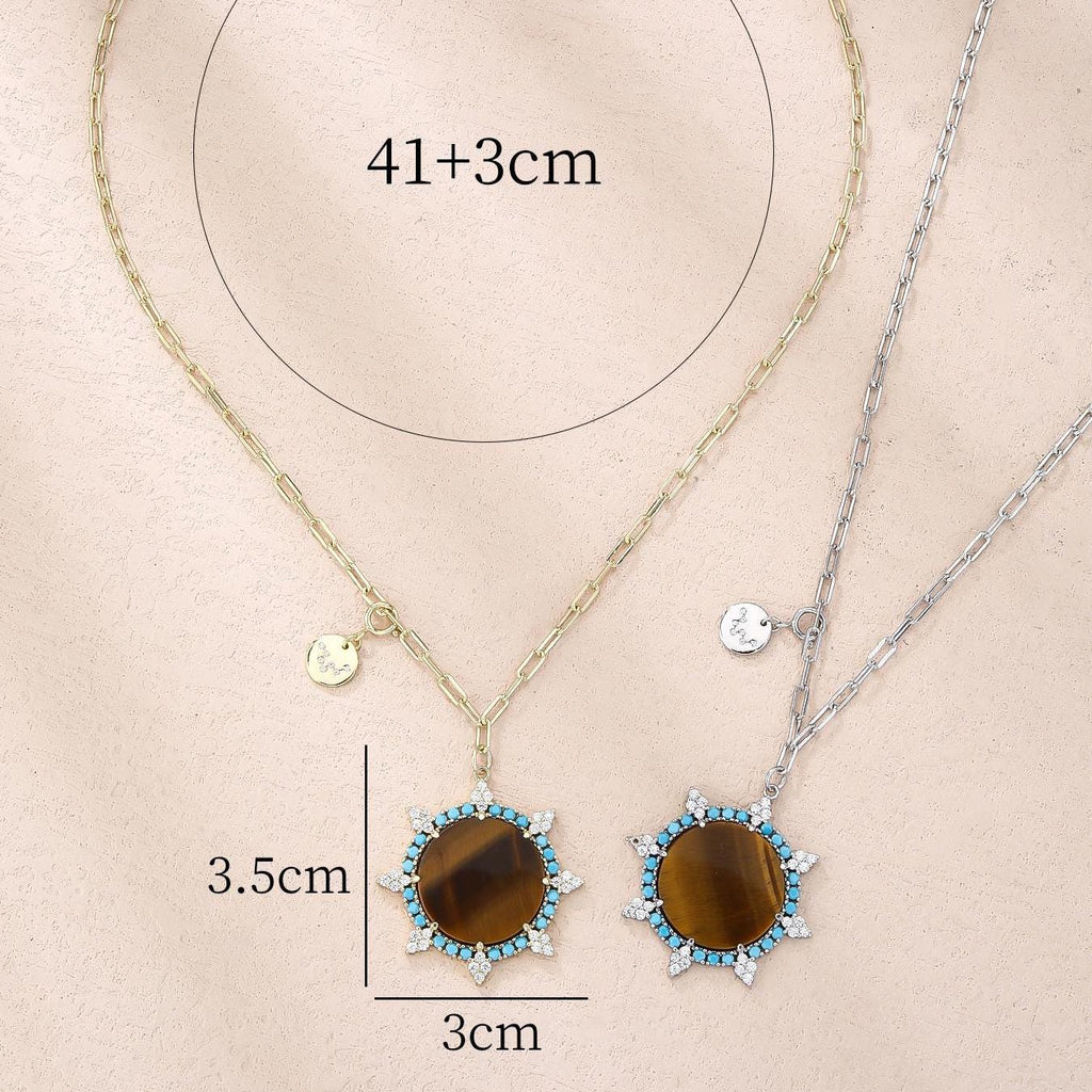 Sun Compass Lapis Necklace