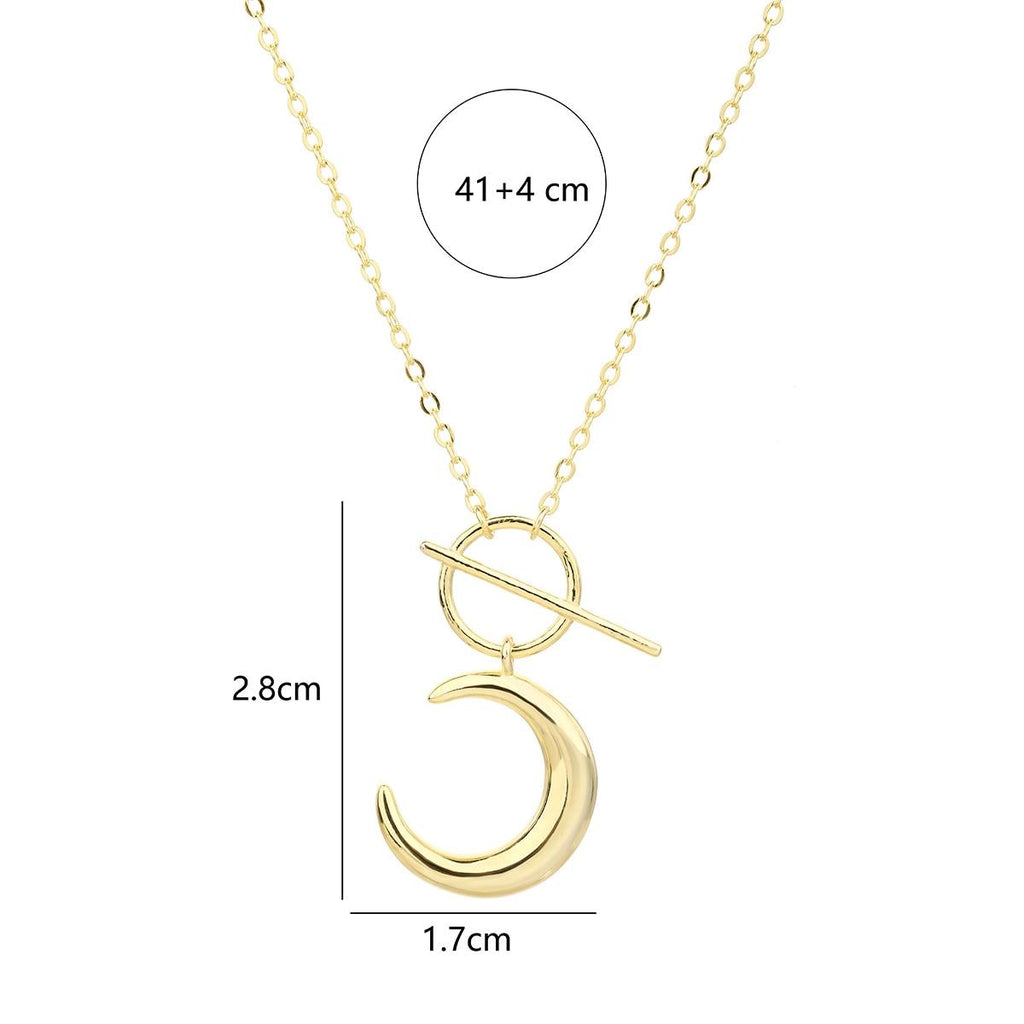 Crescent Moon Toggle Necklace