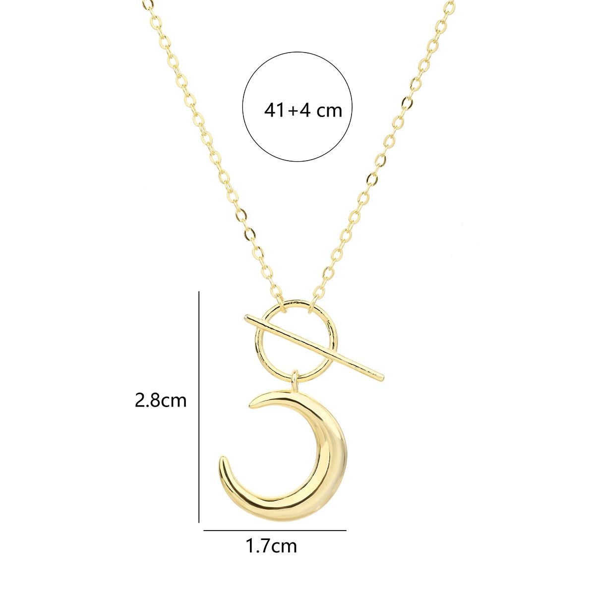 Crescent Moon Toggle Necklace