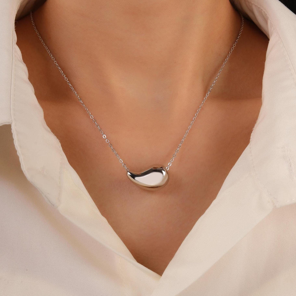 Bold Teardrop Pendant Necklace