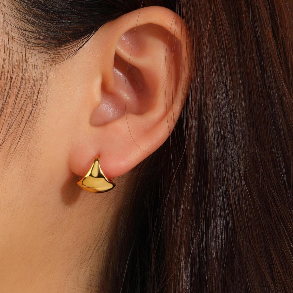 Triangle Huggie Hoops