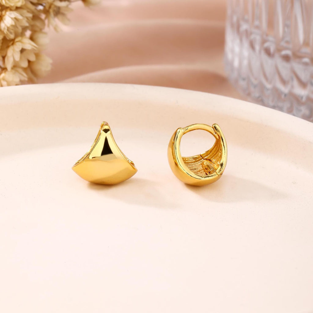 Triangle Huggie Hoops