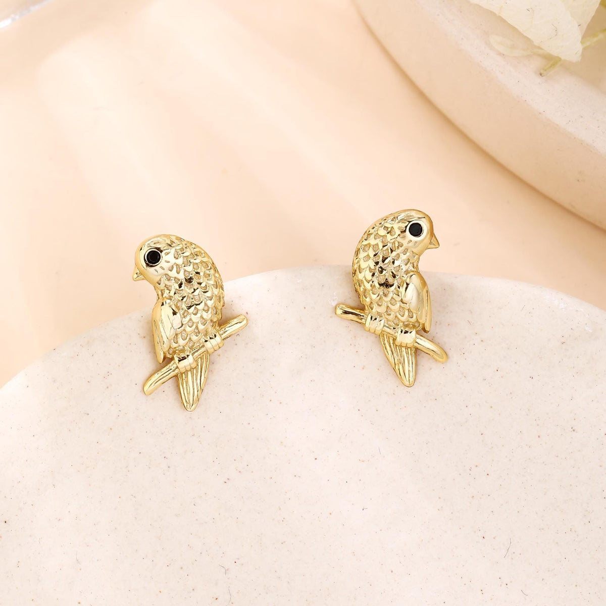 Tiny Bird Stud Earrings