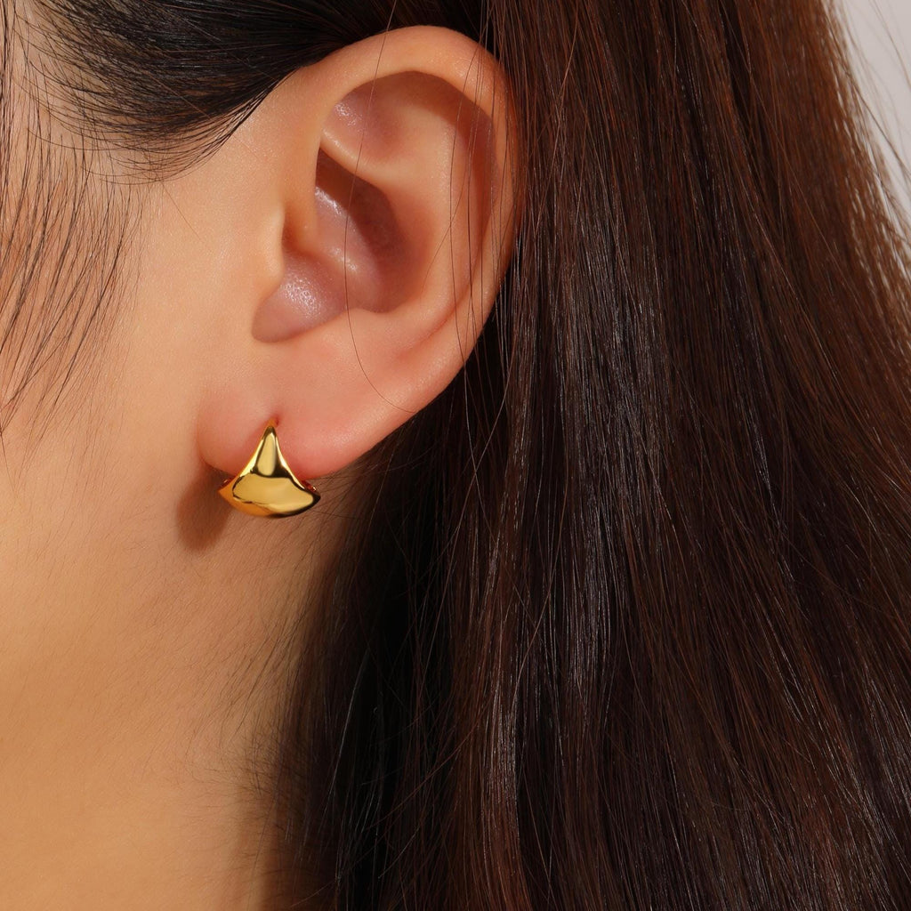 Triangle Huggie Hoops